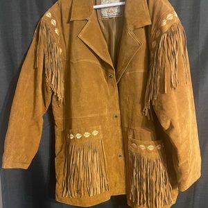 VINTAGE SMITH AND WESSON WESTERN COWBOY SEUDE LEATHER JACKET